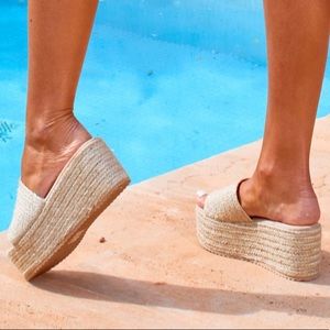 jacey white espadrille flatform sandals